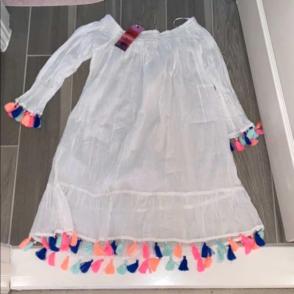 White swim coverup